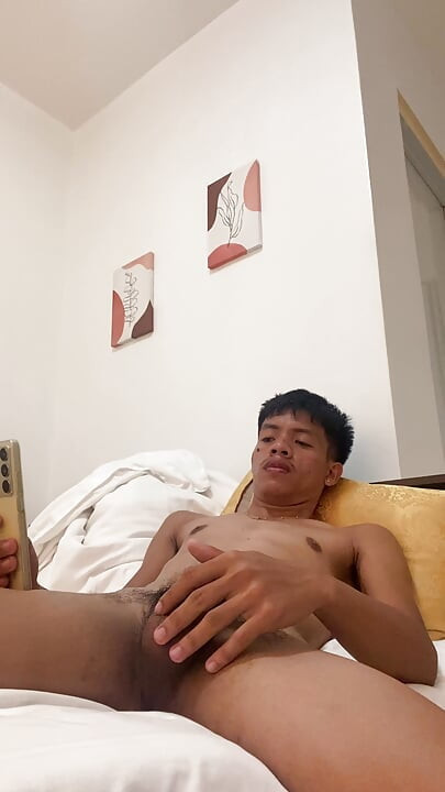 Filipino Twink Gets Hard, Jerking off to Explosive Cumshot