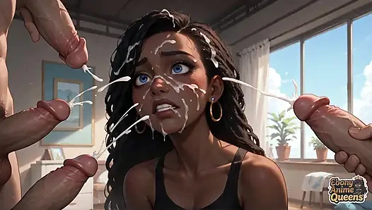 Ebony Squirting Queen's Bedroom Orgasm: Steamy Dark-hued XXX Porn!