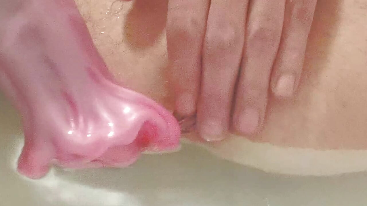 A new toy of large size. Long and tight insertion of the monster until full entry. Deep anal and pleasant sensations from the process.