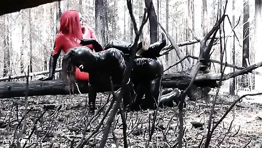 Latex Rubber Humiliation Outdoor