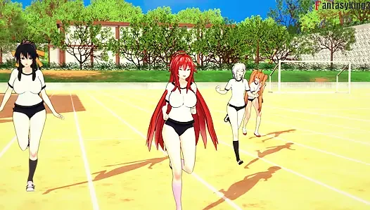 Rias Gremory соблазняет меня и приглашает потрахаться в спортзале - ANDD NTR серия Madness