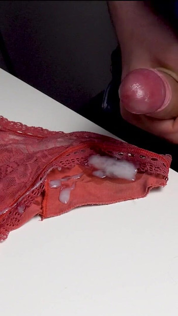Iconic moment from "I stole my stepsister's dirty panties and secretly masturbated on them, staining them in my sperm."