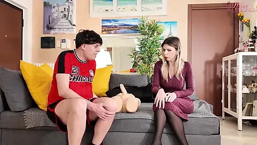 Threesome pertama ibu tiri dengan besar dengan boneka seks tantaly