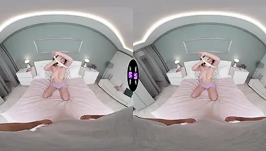 Lola Bredly Drops Book To Play With Big Boobs Then Gives Sloppy Blowjob Wild - TmwVRnet
