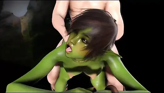 Goblin Layer - массаж большой задницы гоблина