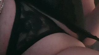 Aussie girl rubs her pussy