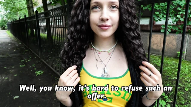 MARAMOYKA adventures Part 3. Chance encounter ended with a creampie Curly slut