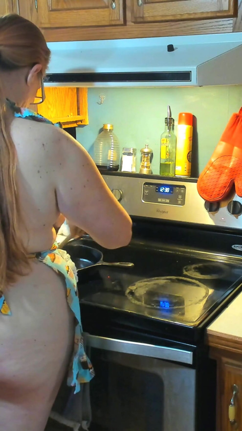 Tradwife Makes Her Husband Breakfast In Nothing But An Apron | Clip 1
