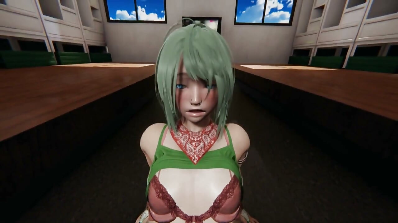 Travesti con cabello verde obtiene anal | 3d hentai