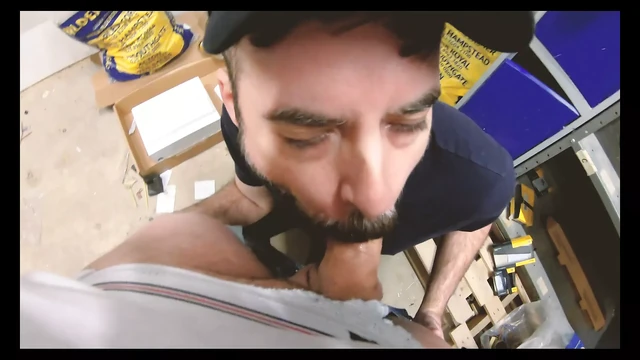 builder rough breeds my hole raw in storage closet