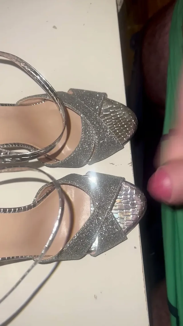 Cum in my wife’s new shoes