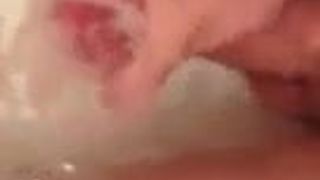 cumming in water at the bathtube