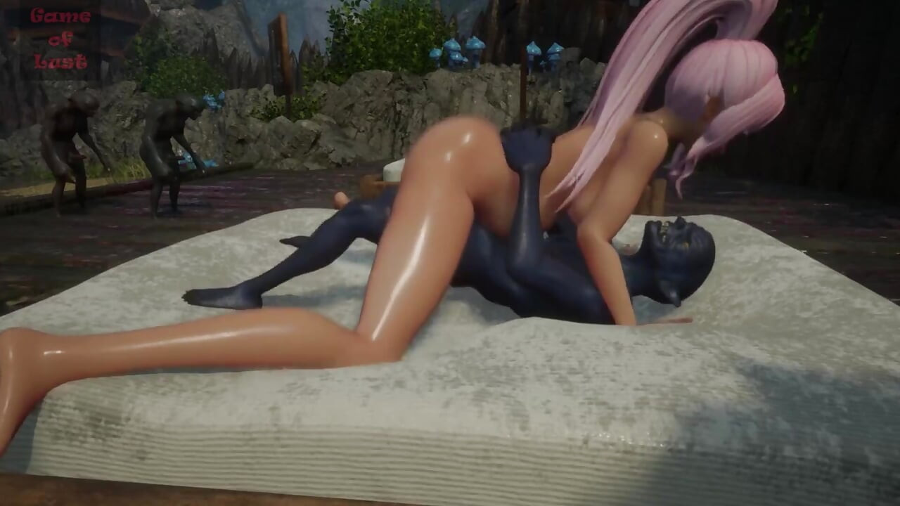 Gol Anime Pregnant Slave Gangbanged by Goblins in Bed