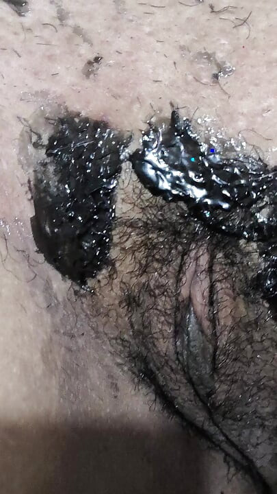 Pussy waxing with hot 🥵 wax
