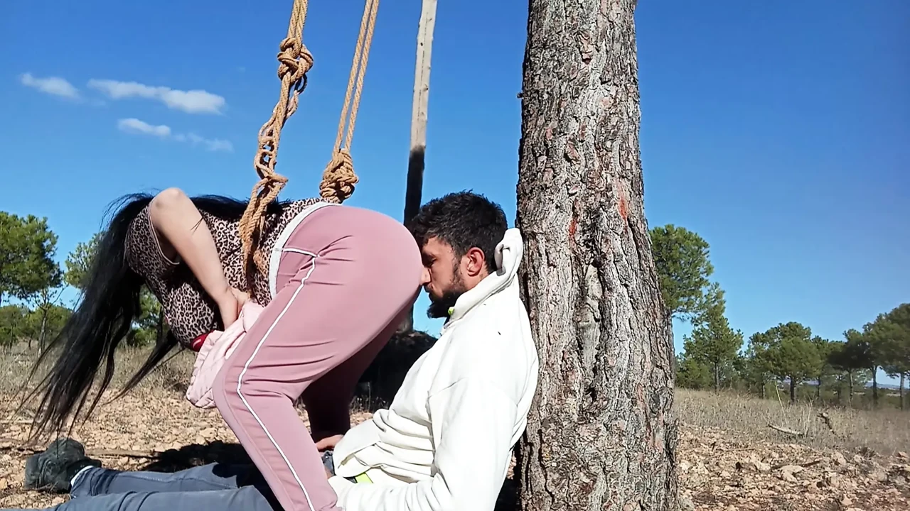 Farting in His Face While I Crush It Between My Ass and the Tree