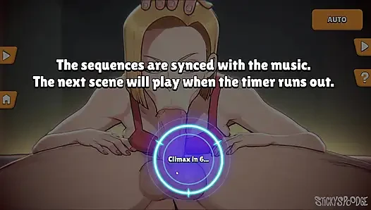 Android 18 Gears Deep - Mengisi wajah Android 18 dengan Susu