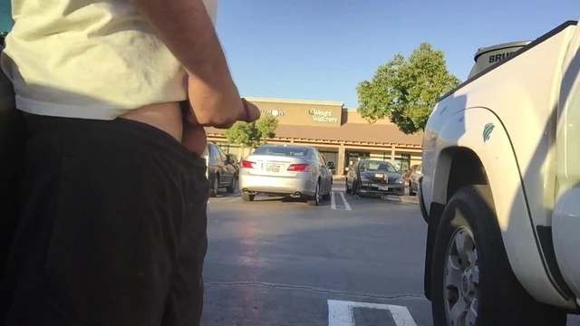 Parking lot cumshot