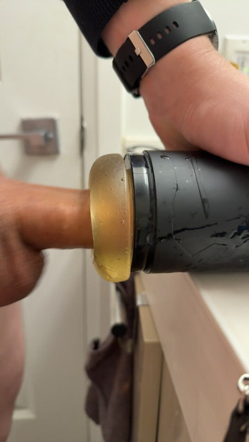 twink plays with toy fleshlight