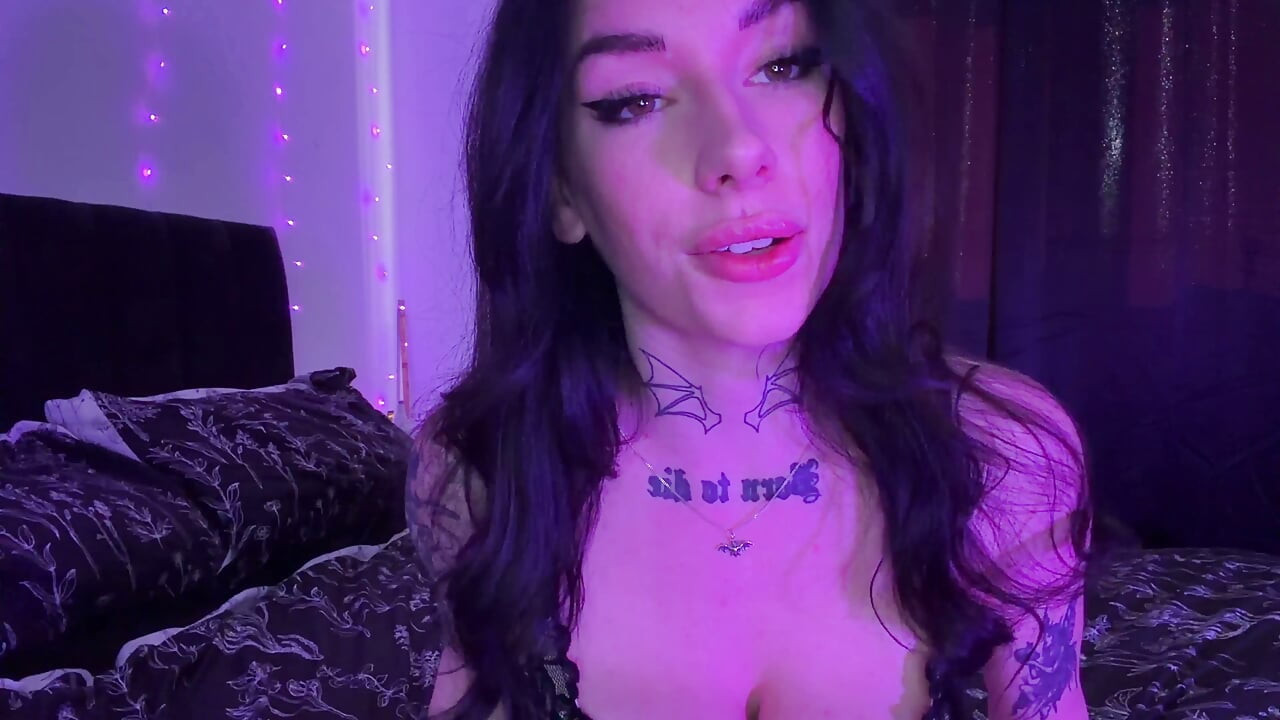 Goth girl is submissive for you ASMR JOI