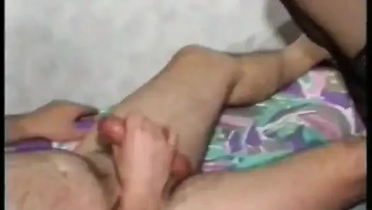 Hairy hottie getting fucked in her holes