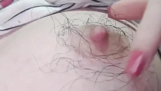 Playing with My Hairy Nipples