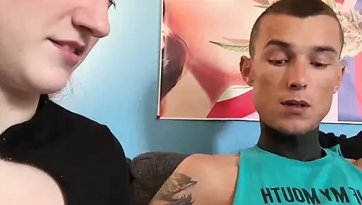 Папочка Hoss Kado трахает девушку с большим хуем по соседству, страстный романтический грубый секс, тройной камшот с кримпаем в видео от первого лица