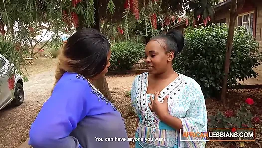 These freaky BBW BLACK LESBIANS take every inch of a MASSIVE DOUBLE DILDO