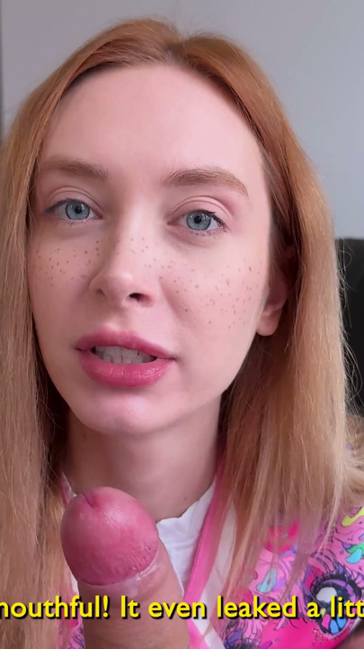 Casting with a young girl. Cumshot in the mouth for the cute model | Clip 3