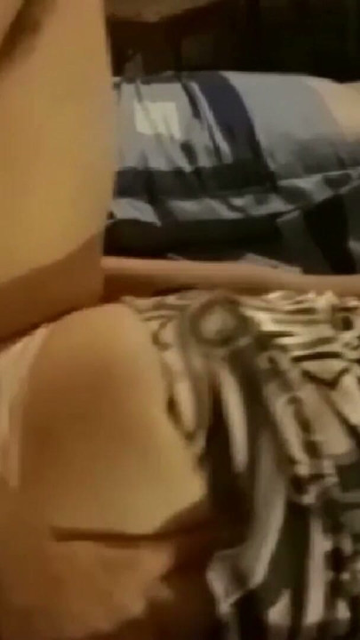 109 - French slut, black, white and grey satin dress, burgundy satin panties, panty rubbing, rimming, doggy style | Clip 2