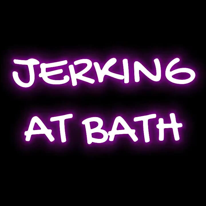 Jerk off at Bath 'over Shot'