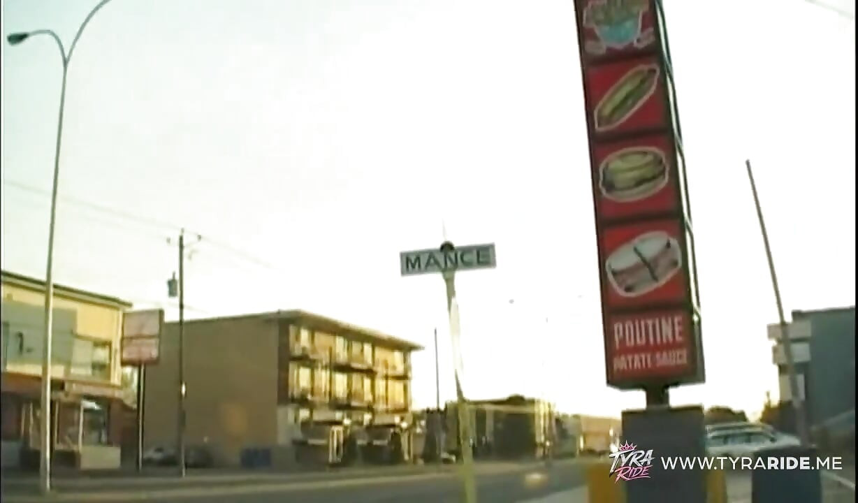 Brunette with Tattoos Gives Blowjob in Car Backseat