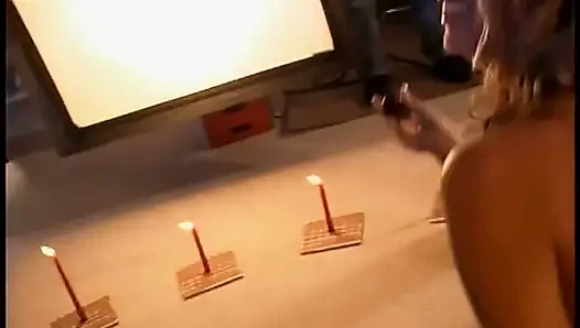 Behind the scenes footage of a camera crew filming a porn movie