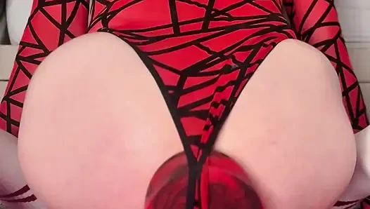 Intense anal prolapse after butt plug session