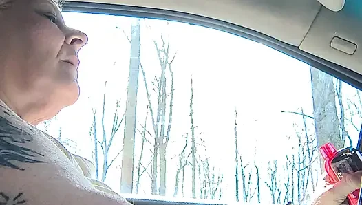 Masterbation in Car Driver Seat