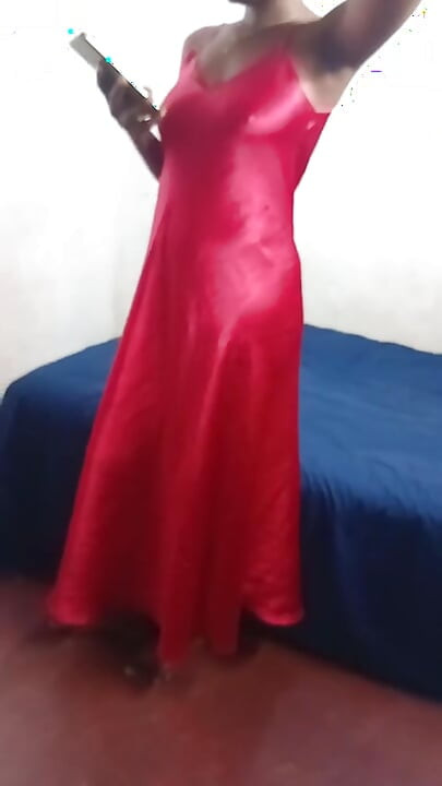 Short-haired black woman with desire