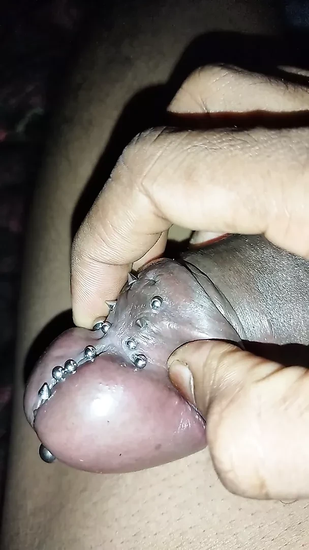 ASS AND PUSSY, INDIAN MAN SHOW OFF PIERCED PENIS, HAIRY COCK