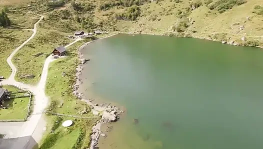 Busty Blonde in Leather Pants Gets Fucked in Alpine Hut