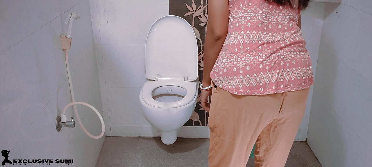 Caught my hot wife masterbating at bathroom and fucked hard to multiple orgasm and squirting.