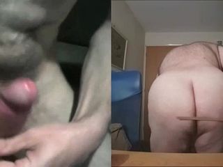 Skype&#39;ta başka bir adamla mastürbasyon yapıyorum ve ona kıçımı gösteriyorum