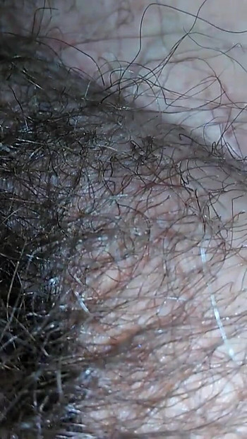 Spectacular moment from "Hairy milf pampers her pussy with latex gloves"