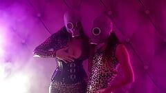 Latex en gasmaskers sexy video - fetisj lesbiennes