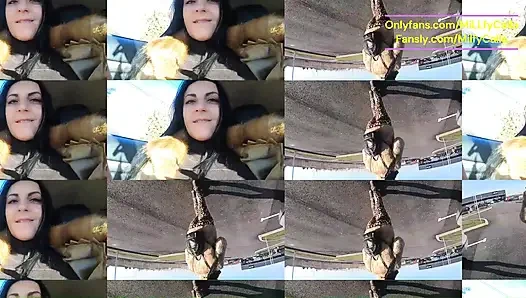 Enge cameltoe necken, Öffentliche dessous einkaufen & gesichtsbesamung von den Zugspuren