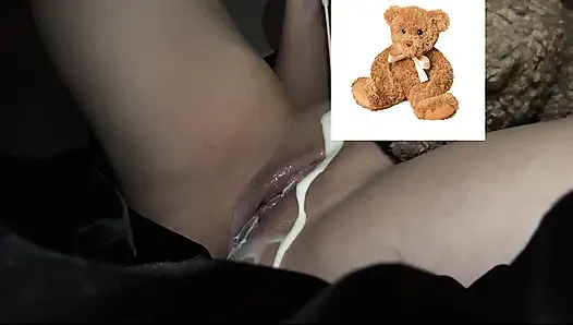 4k-ASMR YOGURT FOOD FETISH- KINKY STEPSISTER MASTURBATES WITH DILDO- CUMFLATION HENTAI-  -ARABIAN SNOWWHITE