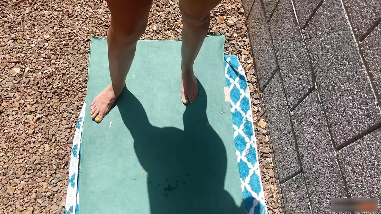 Bad Stepbro Helps Stepsister Stretch Outside- Risky Creampie