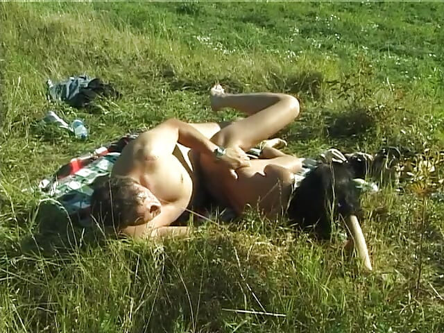 Hairy teen is getting fucked outdoors by an older guy