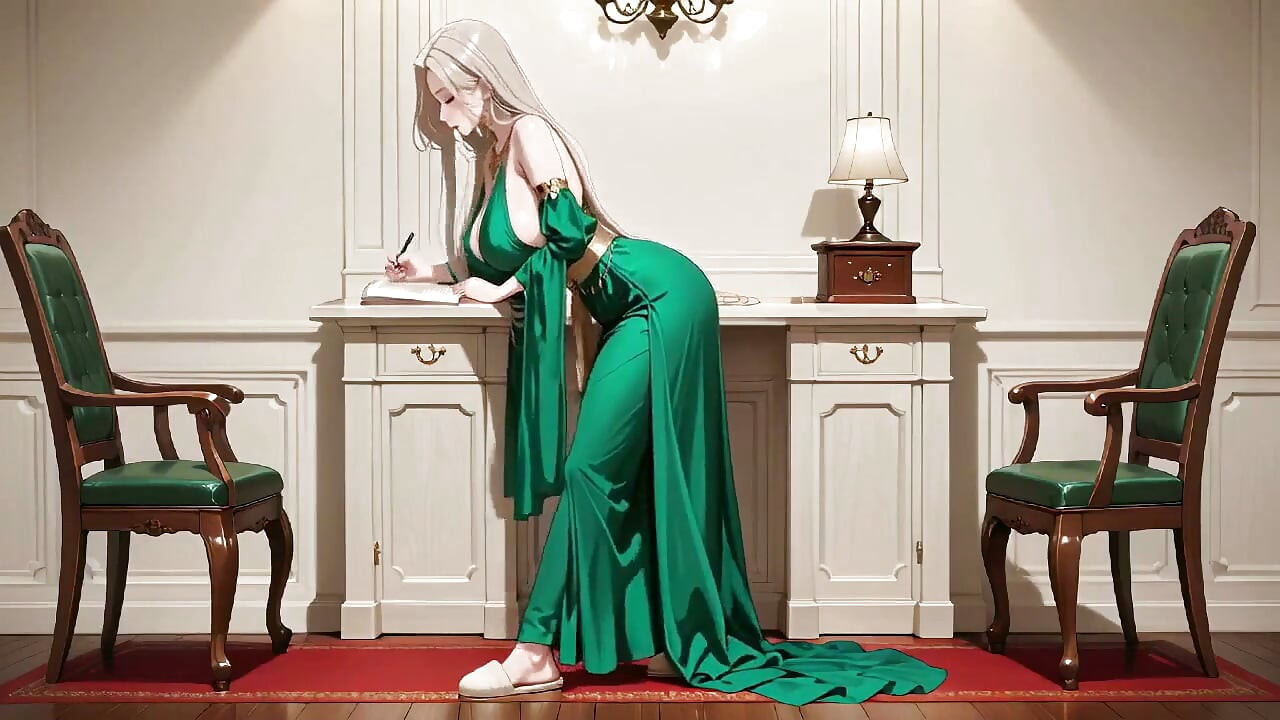 Lazy on the Throne, From Curtain Reveal to Liquid Climax, Kneeling, Gazing Back-teasing You with Every Drop!