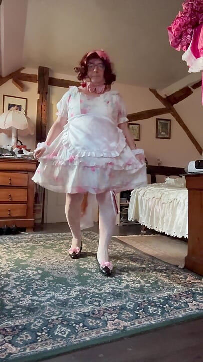 Dressed in a little babydoll dress for a day