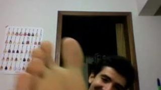 Thẳng người chân trên webcam # 462