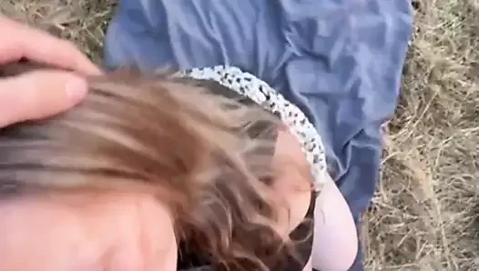 My sister's ex-husband takes me to the field and fucks me naked