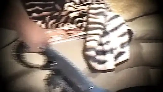 Vintage Double Penetration and Cumshot for Slut with Big Tits